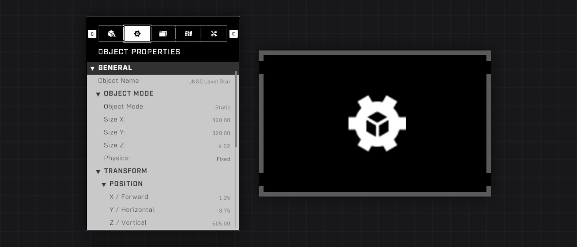 The Object Browser and it's tab icon